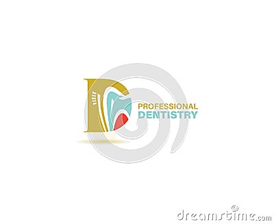 Tooth vector logo template for dentistry or dental clinic and health particle Vector Illustration