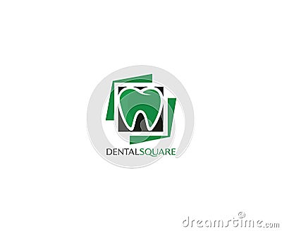 Tooth vector logo template for dentistry or dental clinic and health particle Vector Illustration