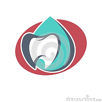 Tooth vector logo template for dentistry or dental clinic and health products. Vector icon of white shining teeth and Vector Illustration