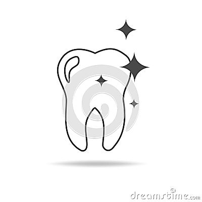 Tooth wear brace on the blue background Vector Illustration