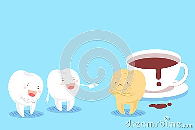 Tooth with whiten concept Vector Illustration