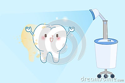 Tooth with whiten concept Vector Illustration