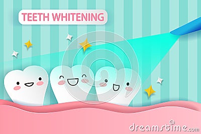 Tooth whitening concept Vector Illustration