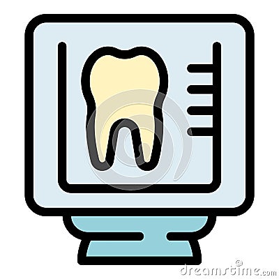 Tooth xray image icon vector flat Vector Illustration