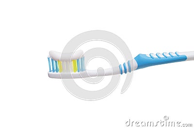 Toothbrush with toothpaste Stock Photo