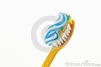 Toothbrush with toothpaste Stock Photo