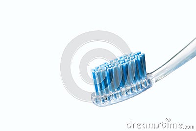 Toothbrush and toothpaste on blurred background. care for the oral cavity and teet Stock Photo