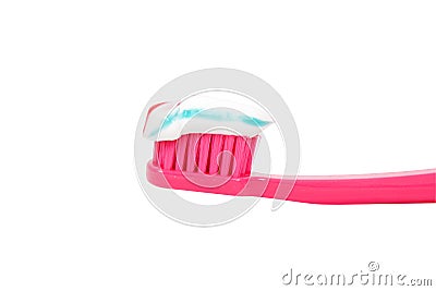 Toothbrush and toothpaste Stock Photo