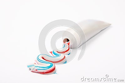 Toothpaste isolated on white background. dental care. Stock Photo