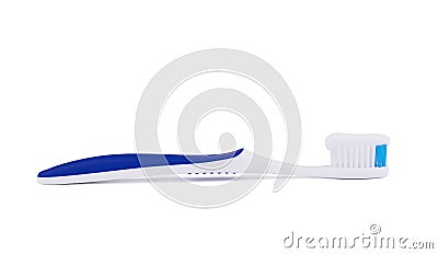 Toothpaste on the toothbrush Stock Photo