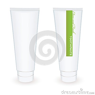 Toothpaste tube Vector Illustration