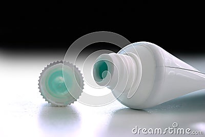 Toothpaste in a tube Stock Photo