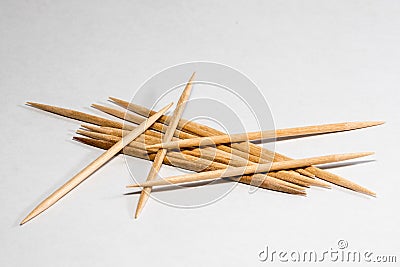 Toothpicks in a pile Stock Photo