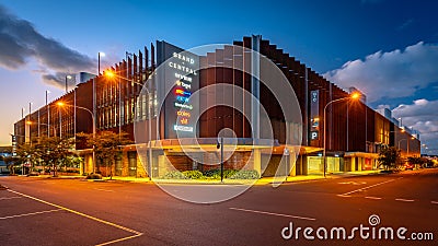 Toowoomba, Queensland, Australia - Grand Central shopping mall building at sunset Editorial Stock Photo