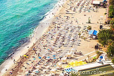 Alanya, a city in Turkey, a view of the Cleopatra beach from the top Editorial Stock Photo