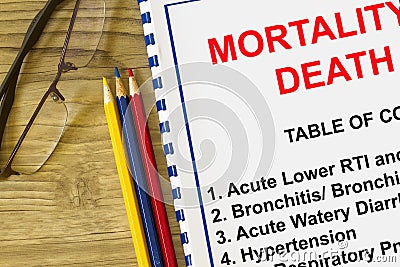 Top causes of death mortality concept Stock Photo