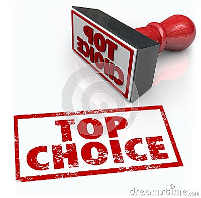 Top Choice Best Product Stamp Review Feedback Rating Stock Photo