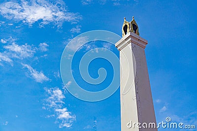 Top of crematory in thai style and sky Stock Photo
