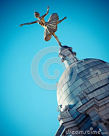 Top of Dome with Ballerina Stock Photo