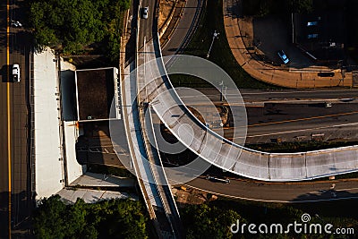 Wheeling Tunnel Entrance + Highway Ramps - Interstate 70 - Wheeling, West Virginia Stock Photo