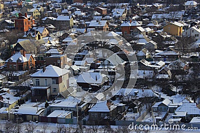 Roofs Of Houses, Top View. Kharkiv, Ukraine. Stock Photo