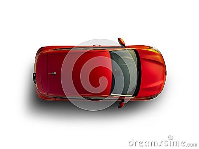 Top-Down View of the 2022 Renault Clio 5 Captured by Drone Editorial Stock Photo