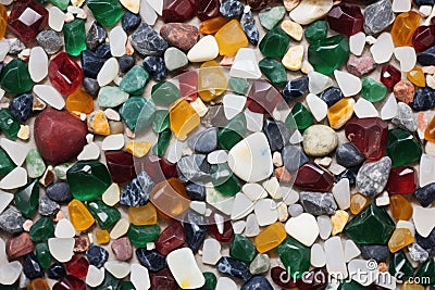 top down view of terrazzo with vivid glass stones Stock Photo