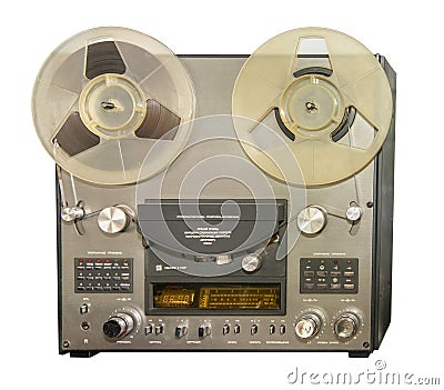 Top-end reel tape recorder made in the USSR Editorial Stock Photo