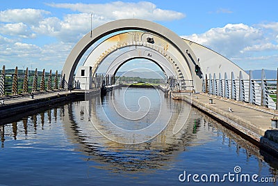 On top of the Falkirk Wheel Editorial Stock Photo