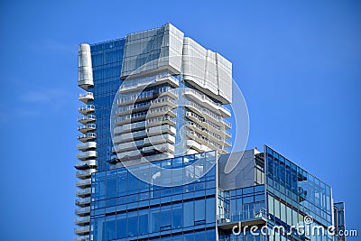 Top Floors of Toronto`s Newest Luxury High-Rise Condominium Stock Photo