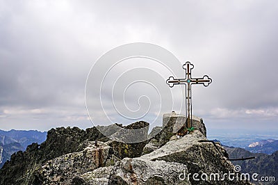 The top of Gerlachovsky peak Stock Photo