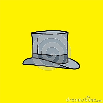 Top hat line icon Vector Illustration