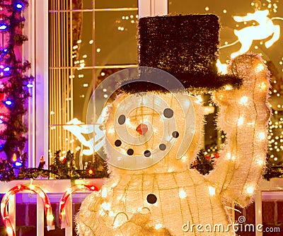 Top Hat Snowman Stock Photo