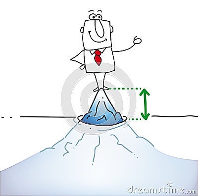 Top of the iceberg Vector Illustration