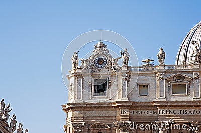 Basilica of St. Peter in Vatican, Rome, Italy Editorial Stock Photo