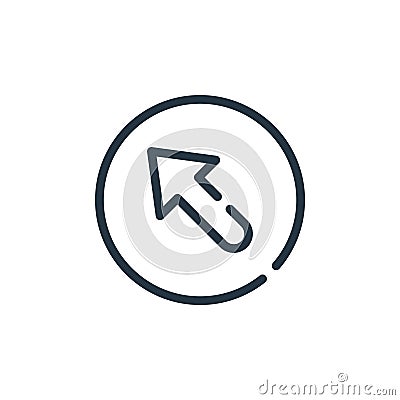 top left vector icon. top left editable stroke. top left linear symbol for use on web and mobile apps, logo, print media. Thin Vector Illustration