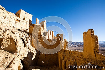 Top level of Guge ruins Stock Photo