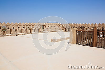 On the top level of the Jabrin Castle Stock Photo