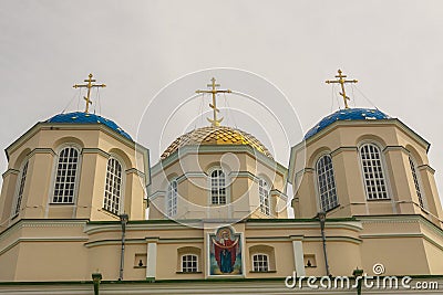 Top of monastery in Ostroh - Ukraine. Stock Photo