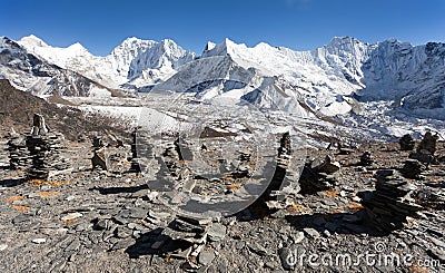 Top of mount Makalu, Kali Himal, beautiful mountain Stock Photo