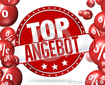 Top Offer in german language Top Angebot Stock Photo