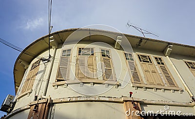Top of the old building in Melacca, Malaysia Stock Photo