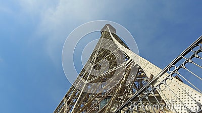 Top of Paris Famous Eiffel Tower, Stock Photo