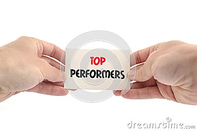 Top performers text concept Stock Photo