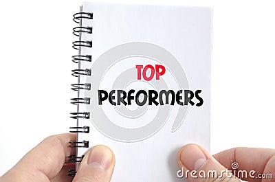 Top performers text concept Stock Photo