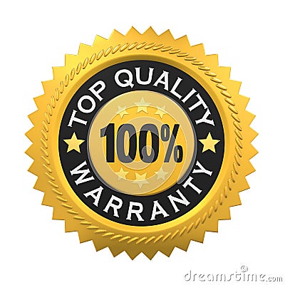 Top Quality Guaranteed Label Isolated Stock Photo