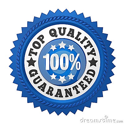 Top Quality Guaranteed Label Isolated Stock Photo