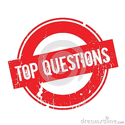 Top Questions rubber stamp Vector Illustration