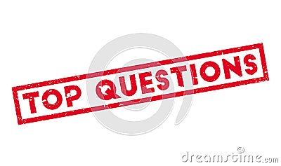 Top Questions rubber stamp Vector Illustration