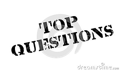 Top Questions rubber stamp Vector Illustration